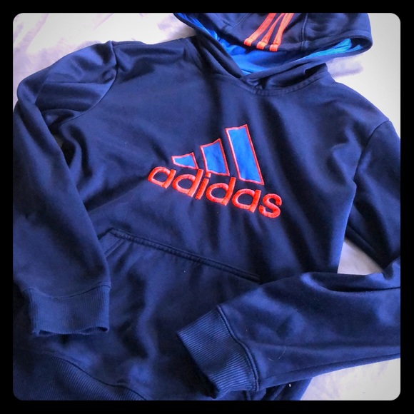 adidas blue and orange hoodie